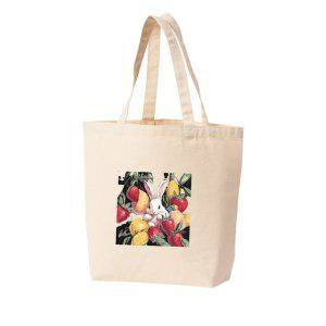 에코백 다양한 사이즈 물감 토끼 딸기 과일 래빗