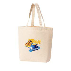 에코백 다양한 사이즈 빵 라떼 커피 아메리카노 카페