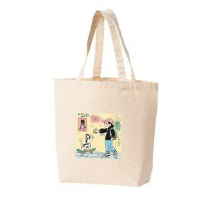 에코백 다양한 사이즈 소녀 스케이트보드 고양이