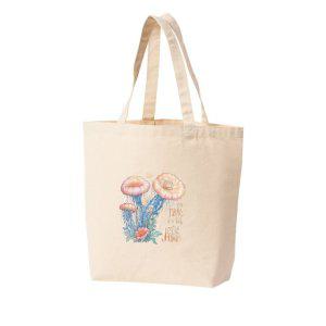 에코백 다양한 사이즈 해파리꽃 색연필 드로잉