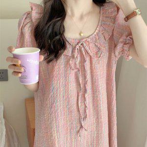 베니유니 코코멜로우 원피스 시원한 여름 여자 여성 빅사이즈 홈웨어 임산부 잠옷 비치원피스 휴양지룩