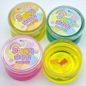 어린이 구미베어 클리어 슬라임 랜덤 4P 투명 액괴