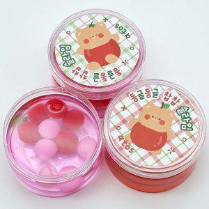 어린이 예쁜 폼폼이 슬라임 랜덤 4P 투명 액괴 장난감