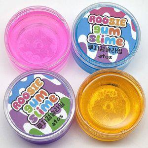 어린이 반짝이 루지검 슬라임 랜덤 4P 말랑 액괴 완구