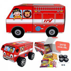 소방차저금통 바퀴포함 간식선물세트 만들기대장 간식