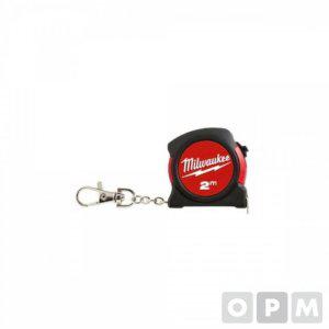 밀워키 열쇠고리형 2M 1통 줄자 12개 작업부품 기계공