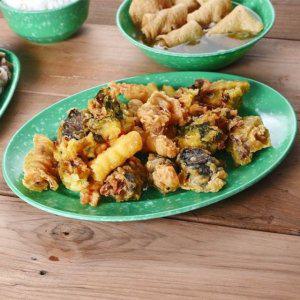 쑥색그릇 인기 추억의 타원접시 포장마차 감성 떡볶이