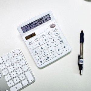 빅버튼 화이트 태양열 계산기 예쁜 대형 전자 사무용