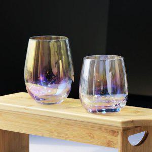 유리컵 하이볼 340ml 홀로그램 소 오로라하이볼잔 레