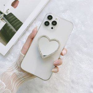 하트 1개 큐빅 거울 스마트톡 거울스마트톡 핑거그립