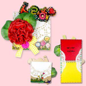 유아미술 크라프트지 카드 어린이용 만들기 카네이션