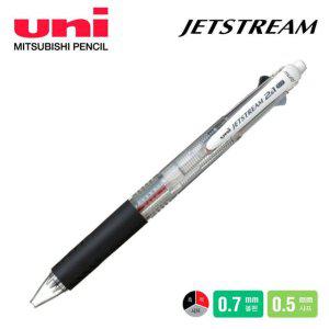 0.7mm 2플러스1 투명 멀티펜 미쯔비시 제트스트림 볼