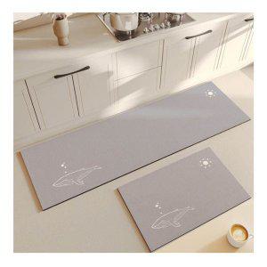 주방매트 1+1 세트 키친 캐릭 매트 싱크대 발매트 베란다 화장실매트