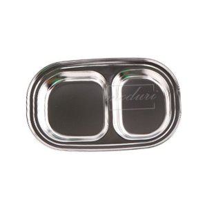 채원 스텐 직사각 어린이집간식식판 2구