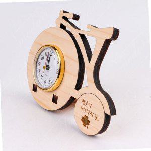 순수편백나무 자전거탁상시계 선물 개업 이사