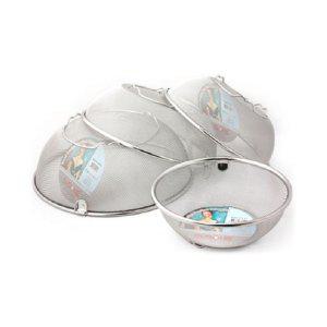 스텐 원형 바구니-특대(약28.5x10cm) 고리 채반 망