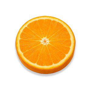 푹신한 원형 과일 방석 쿠션 36cm 오렌지