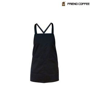 KYJ 바리스타 앞치마 크로스 블랙 1P