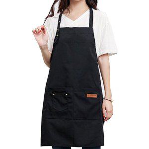 베이직 코튼 바리스타 앞치마 1P 블랙