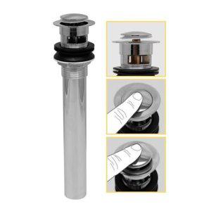 세면대용 자동품업 배수구멍 원터치 개폐 푸쉬