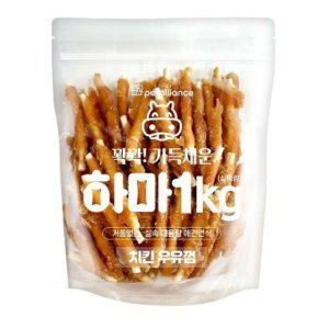 강아지 치킨말이 우유껌 1kg 1P 영양 고기껌 개껌