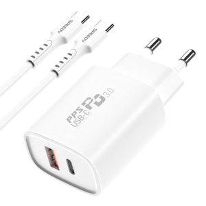 스피디 GaN PD 25W PPS 2포트 초고속충전기 CtoC케이블포함