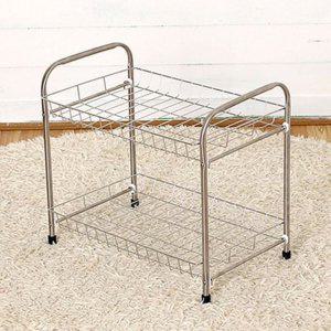 사각형 수납선반 2단 조립형 스테인리스 진열대 디스플레이장식대