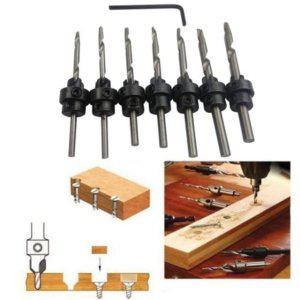 목공 드릴 홀쏘 보링 작업용 공구 목재 가공 이중기리