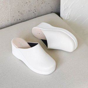 발로 한복신발 중굽 6cm 앞막힘 슬리퍼 미장원 백색