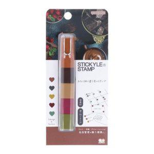 스틱 수성스템프 5칼라 못다 준 초콜릿 미니잉크도장 컬러스템프 데코스탬프 다꾸문구