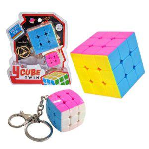 두뇌개발 3X3 키링 매직 미니 트윈 큐브 휴
