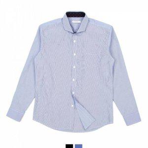 스트라이프셔츠 남성셔츠 와이드카라 빅사이즈 네