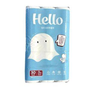 헬로 소프트블루 30롤 3겹 화장지 휴지