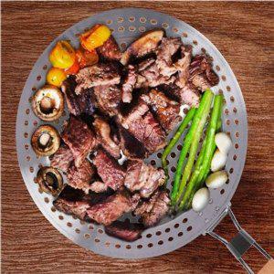 타공 후라이팬 스테인레스 직화 프라이팬 파우치 증정