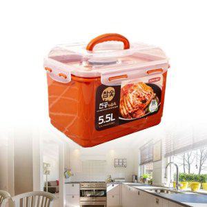 김치용기 스텐김치통 누름통 참숯 진공 누름독 5.5L z