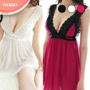 시스루 잠옷 가운 잠옷세트 란제리 백리스 파자