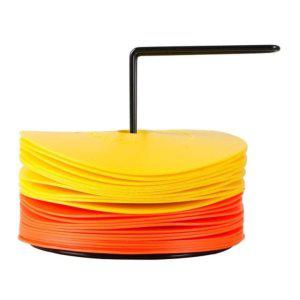 접시콘 노랑주황 칼라콘 훈련용 축구마커 각12