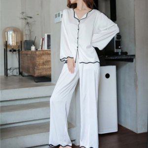 파자마 여자파자마바지 여자여름잠옷 새틴 우정