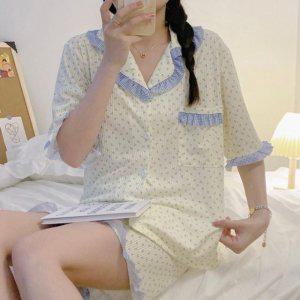 라운지웨어 잠옷반바지 세트 여름 우정잠옷 여자