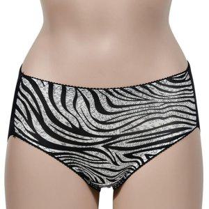 팬티 우아한 지브라 매쉬 여성 삼각 햄라인 패턴