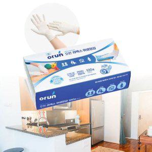 식품용고무장갑 요리 청소 라텍스 위생장갑 중 베이지 z