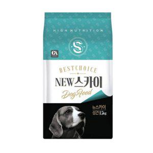 뉴스카이 성견 15kg 강아지 건식사료 대형견 체력향상