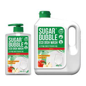 슈가버블 주방세제 애플향 4.0L + 940ml