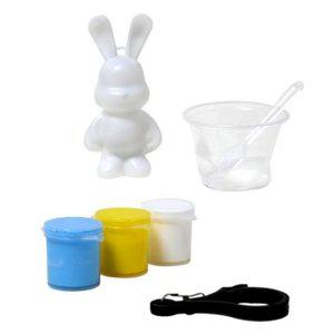 JMds 키즈맘아트 푸어링 아트 페인트 토끼 키링 만들기 솜사탕 세트 20700