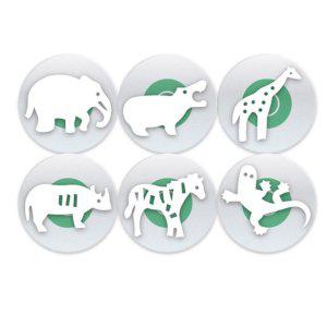 JMds 키즈맘아트 도장놀이 스탬프 뉴 퍼니 6종세트 (정글동물) 20700