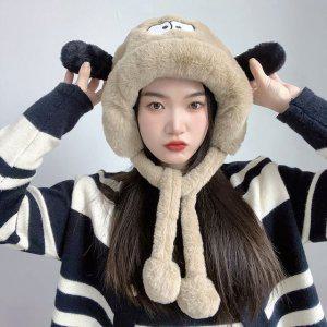 캐릭터 겨울귀마개 방한털 트루퍼햇 왕방울 방울