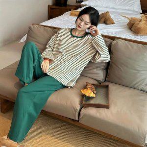 내장패드 긴팔파자마 편한 면파자마 여성파자마