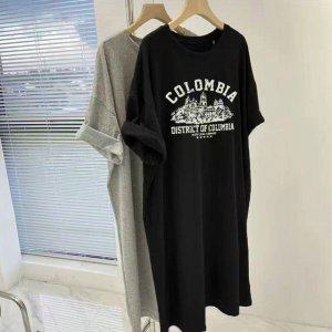 반팔 홈원피스 프린팅 롱원피스 롱원피스잠옷 빅