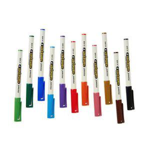 학교 학생 문구 모나미 네임펜 중간글씨용 12색 세트