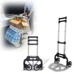 휴대용 핸드 폴딩카트 3단 접이식 손수레 마트 쇼핑 물류창고 택배 시장 캠핑 운반용 캐리어 2륜 구르마
